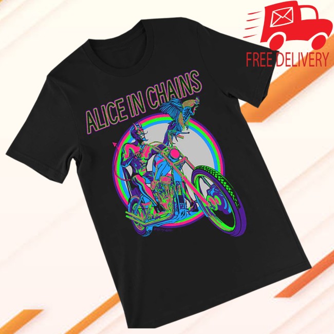 Alice In Chains Store Merch Devil Bike T-Shirt Alice In Chains Store Merch Devil Bike T-Shirt