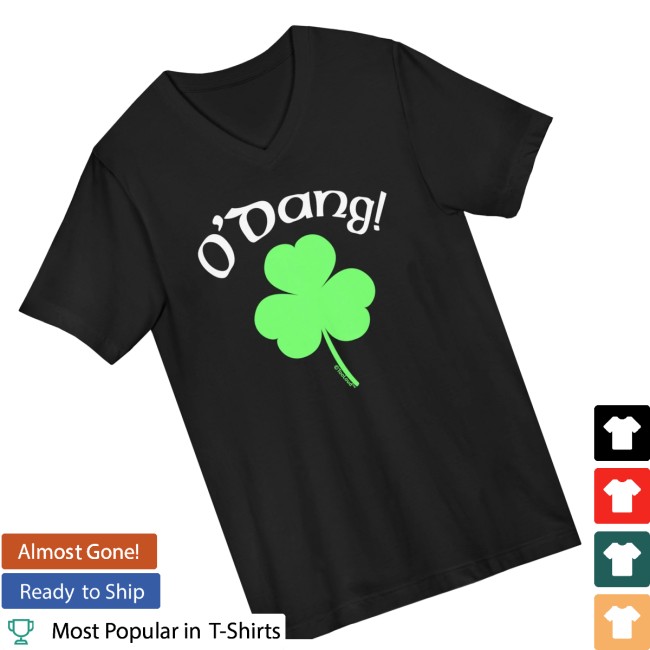 Davson Sales Store Merch O’dang St. Patrick’s Day Adult Dark V-Neck T-Shirt Davson Sales Store Merch O’dang St. Patrick’s Day Adult Dark V-Neck T-Shirt