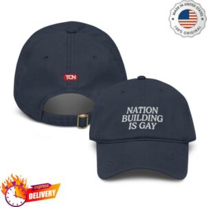 Tucker Carlson Merch Store Nation Building Is Gay Baseball Hat Navy