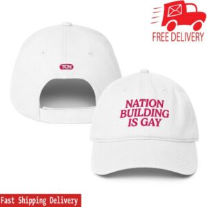 Tucker Carlson Merch Store Nation Building Is Gay Baseball Hat White