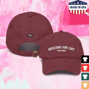 Tucker Carlson Merch Store Neocons Are Gay Vintage Hat Dark Red