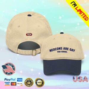 Tucker Carlson Merch Store Neocons Are Gay Vintage Hat Natural Navy