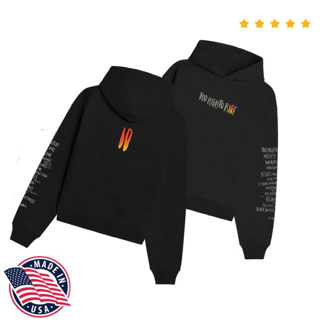 Fiend Shop Merch Too High To Riot Decade Hoodie Fiend Shop Merch Too High To Riot Decade Hoodie