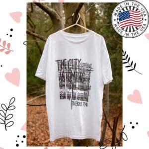 Fink Music Merch Store The City Is Coming Lyric Tee White