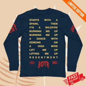 Adtr Store Merch Resentment Long Sleeve Tee Navy
