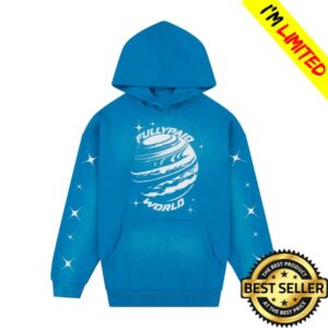 Fullypaid Ldn Store Merch World Blue White Acid Wash Hoodie