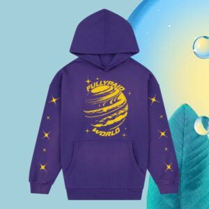 Fullypaid Ldn Store Merch World Purple Yellow Acid Wash Hoodie