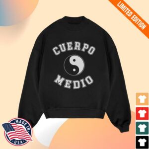 Medium Build Merch Store Cuerpo Medio Black Crewneck
