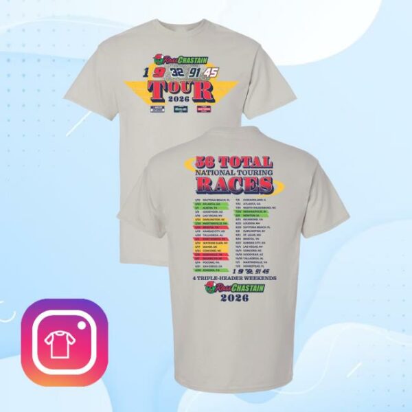 Trackhouse Merch Store Ross Chastain 2026 Tour T-Shirt - Newest Fashion ...