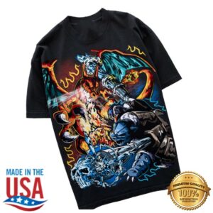 Warren Lotas Store Merch Fire Vs Water T-Shirt Black