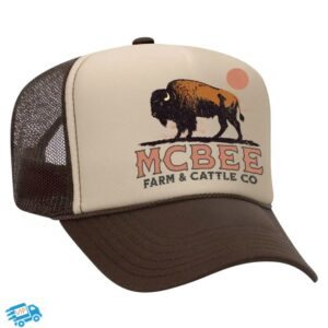 Mcbee Farms Store Merch Lone Bison Foam Trucker