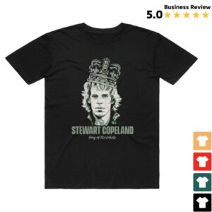 Birdsrobe Store Merch Stewart Copeland King Of The Hi-Hats W. Crown T-Shirt – Black