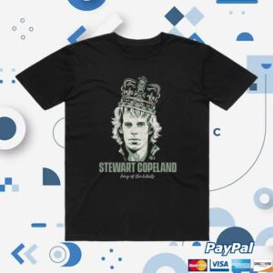 Birdsrobe Merch Store Stewart Copeland King Of The Hi-Hats W. Crown T-Shirt Black