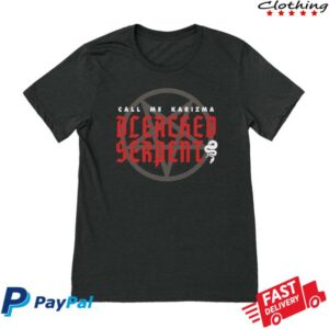 Thriller Records Shop Merch Call Me Karizma Bleached Serpent Black Tee