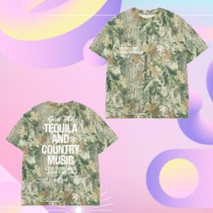Los Sundays Merch Shop The Tequila & Country Music Tee Camo