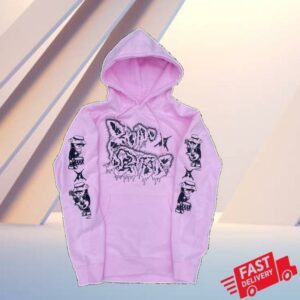 Piled Flesh Merch Shop Ruido Destruido Pink Hoodie