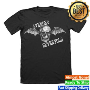 Hopeless Records Store Merch Avenged Sevenfold Original Deathbat Black T-Shirt