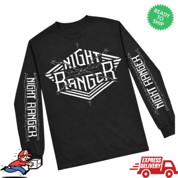 Night Ranger Store Merch Night Ranger Barbed Wire Long Sleeve Tee ...