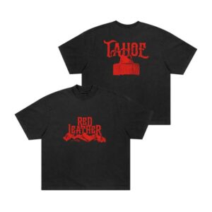 Red Leather Merch Store Mountains And Hat Tahoe T-Shirt
