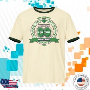 Minecraft Shop Merch Minecraft Ringer T-Shirt Fastest In The Overworld