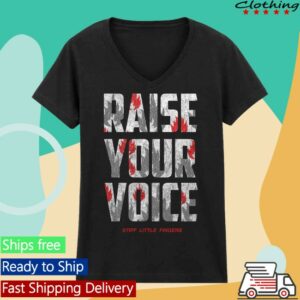 Stiff Little Fingers Store Merch Your Voice V Neck Ladies Black T-Shirt