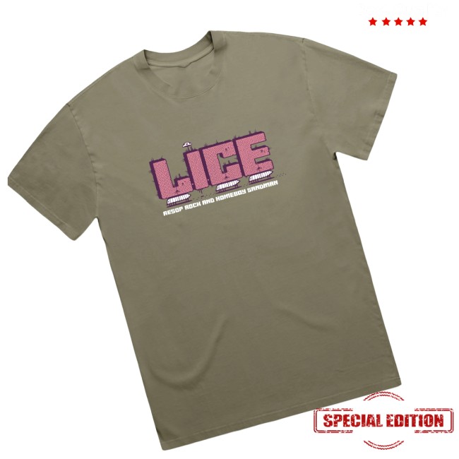 Rhymesayers Store Merch Lice Aesop Rock & Homeboy Sandman Moving Day T-Shirt Rhymesayers Store Merch Lice Aesop Rock & Homeboy Sandman Moving Day T-Shirt