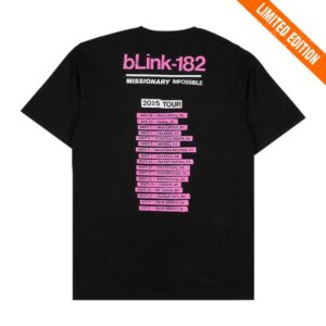 Complex Store Merch Blink 182 Missionary Impossible Tour Black T-Shirt