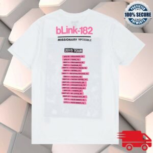 Complex Store Merch Blink 182 Missionary Impossible Tour White T-Shirt
