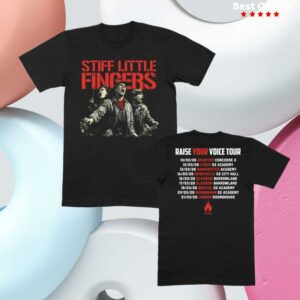 Stiff Little Fingers Merch Shop Raise Your Voice Black Tour T-Shirt