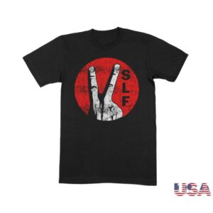 Stiff Little Fingers Merch Shop Circle V’s Black T-Shirt