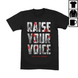 Stiff Little Fingers Merch Shop Your Voice V Black T-Shirt