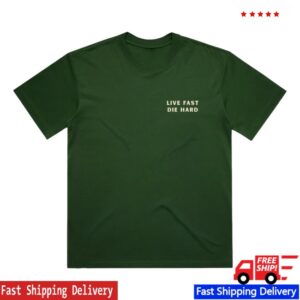 High Dive Apparel Store Merch Limited Edition Live Fast Die Hard Boxy Green Oversized Tee