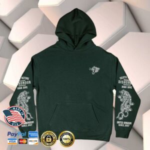 High Dive Apparel Merch Store Limited Edition Death Before Dishonour Pine Green Oversized Hoody