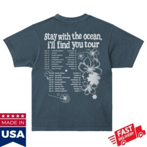 Yung Kai Store Merch Stay With The Ocean Tour Tee Navy