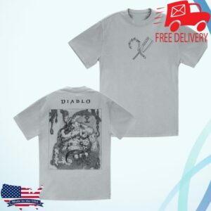 Blizzard Gear Shop Merch Store Diablo Butcher Sketch Grey T-Shirt