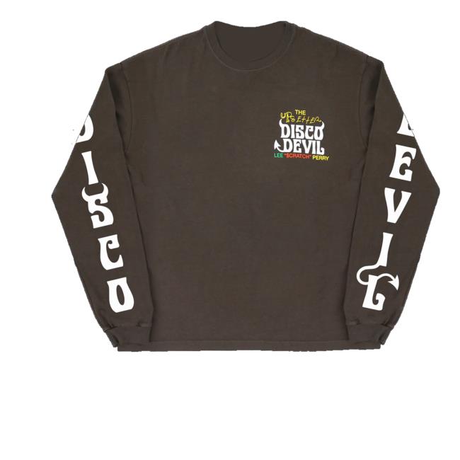 Online Ceramics Shop Merch Store Disco Devil Vintage Brown Long Sleeve