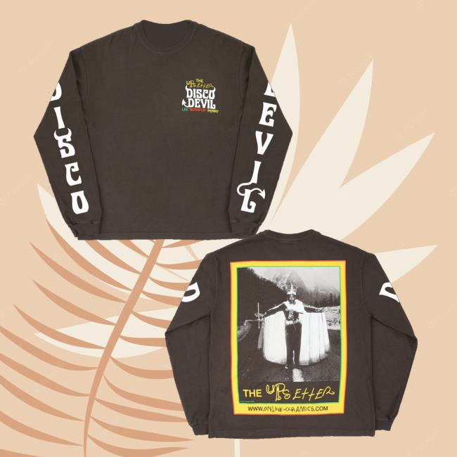 Online Ceramics Shop Merch Store Disco Devil Vintage Brown Long Sleeve