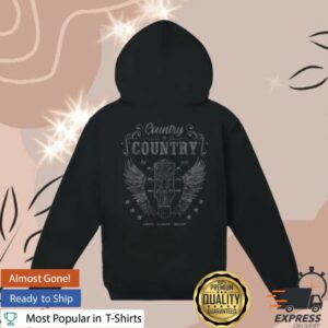 C2c Country To Country Store Merch Angel Guitar Black Zip Hoodie