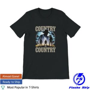 Country To Country Merch Shop 90S Throwback Black T-Shirt