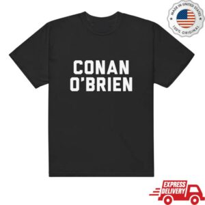 Podswag Merch Shop Conan O’Brien Needs A Friend Name Plate Shirt Black
