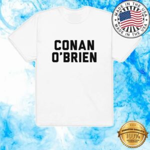 Podswag Merch Shop Conan O’Brien Needs A Friend Name Plate Shirt White