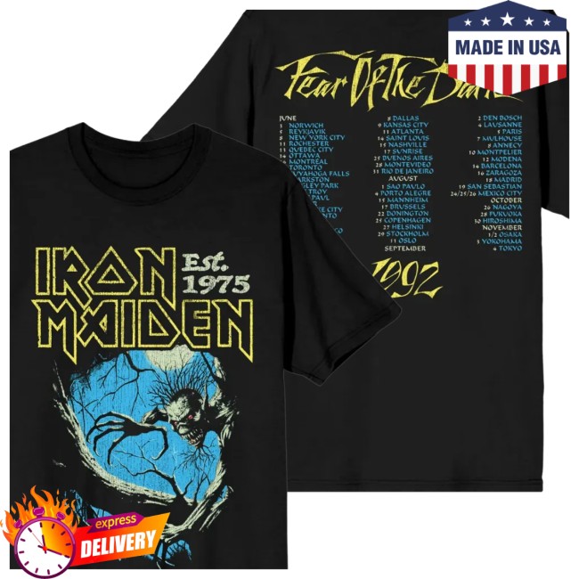 Iron Maiden Store Merch Im50 Fear Of The Dark Tour Tee Iron Maiden Store Merch Im50 Fear Of The Dark Tour Tee