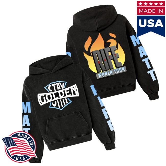 Matt Rife Store Merch Matt Rife Stay Golden 2026 World Tour Hoodie Matt Rife Store Merch Matt Rife Stay Golden 2026 World Tour Hoodie