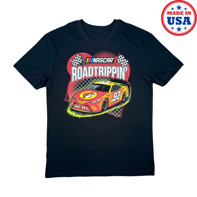 True Texas Merch Store Buc-Ee’s Adult Nascar Road Trippin’ Black T-Shirt True Texas Merch Store Buc-Ee’s Adult Nascar Road Trippin’ Black T-Shirt