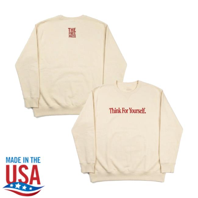 The Free Press Merch Store Think For Yourself Crewneck Cream 5 The Free Press Merch Store Think For Yourself Crewneck Cream