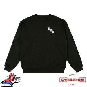 Born X Raised Merch Store The Town Felt Letter Crewneck Black