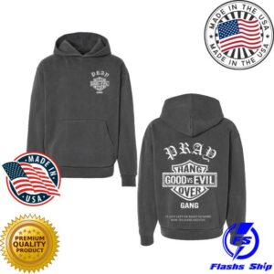 Hangovergang Merch Shop Store Good Vs Evil Faded Black Hoodie