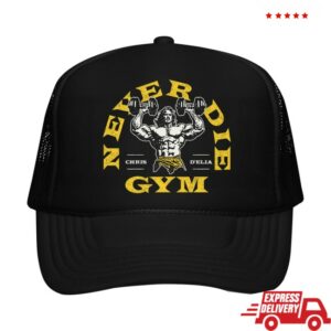 Chrisdelia Store Merch Never Die Gym Black Trucker