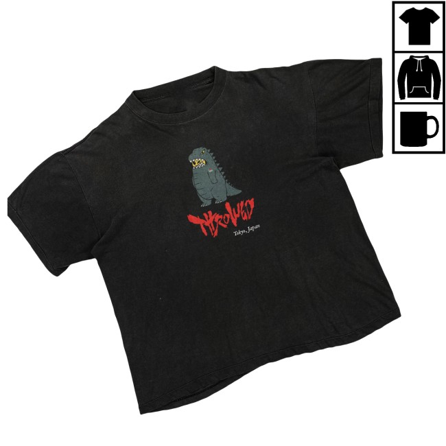 Throwed Store Merch Throwed Zilla Tee Black Throwed Store Merch Throwed Zilla Tee Black