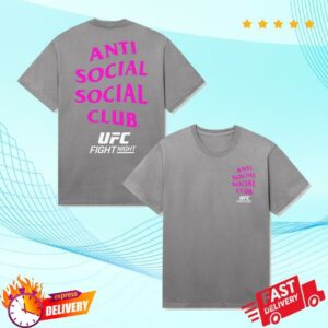 Antisocialsocialclub Merch Store Assc X Ufc Lock Out Tee Medium Grey